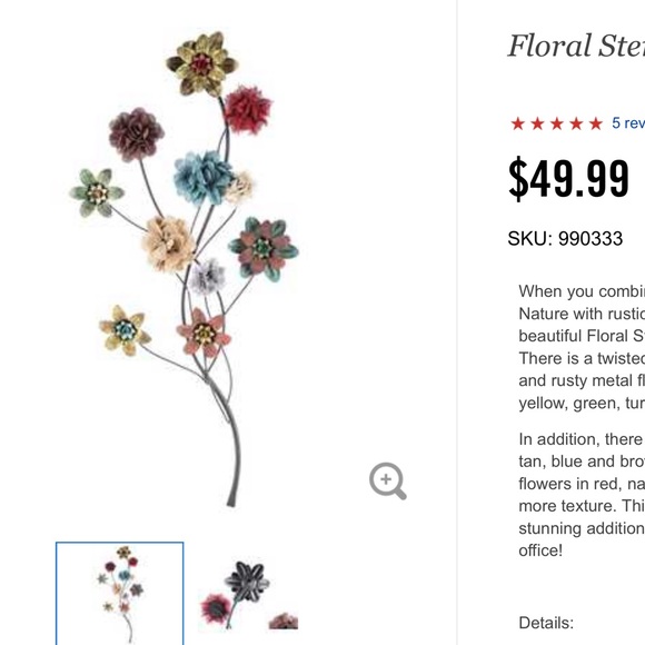 Hobby Lobby Rustic floral wall art - Picture 2 of 11